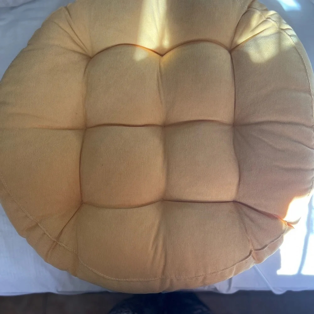 Corduroy mustard Cushion sitting pillow. For humans and pets